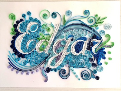 How to make quilling name  Edgar