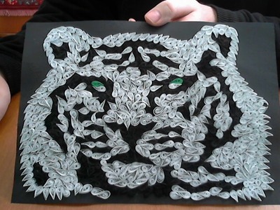 How to make quilling tiger painting