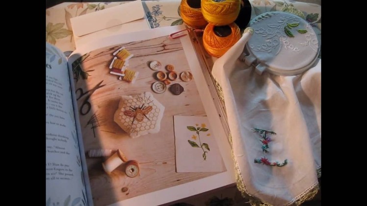 I LOVE this book ~ Secret Garden Embroidery (What Delilah Did)  ~ my handkerchief