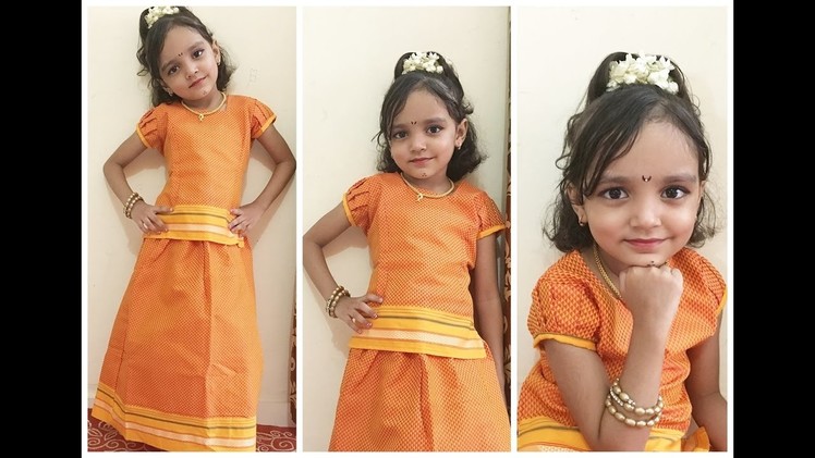 Indian Traditional Dress Idea For Baby Girl  | Parkar Polka - Maharashtra Outfit For Baby Girl