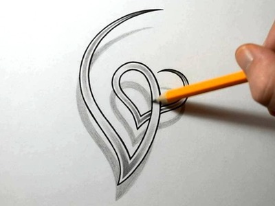 Initial G and Heart Combined Together - Letter Tattoo Design