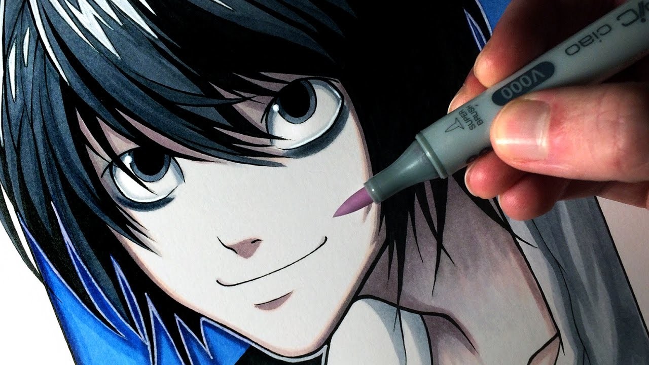 Lets Draw L from DEATH NOTE FAN ART FRIDAY