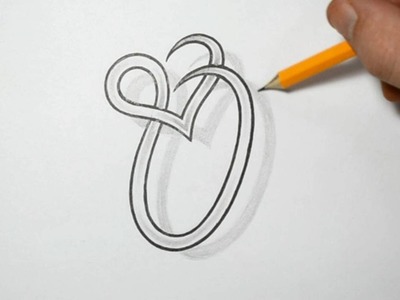 Letter O and Heart Combined - Tattoo Design Ideas for Initials