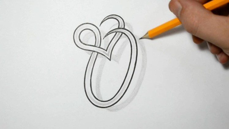 Letter O and Heart Combined - Tattoo Design Ideas for Initials