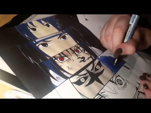 Naruto - Sasuke Speed Drawing - Part 3