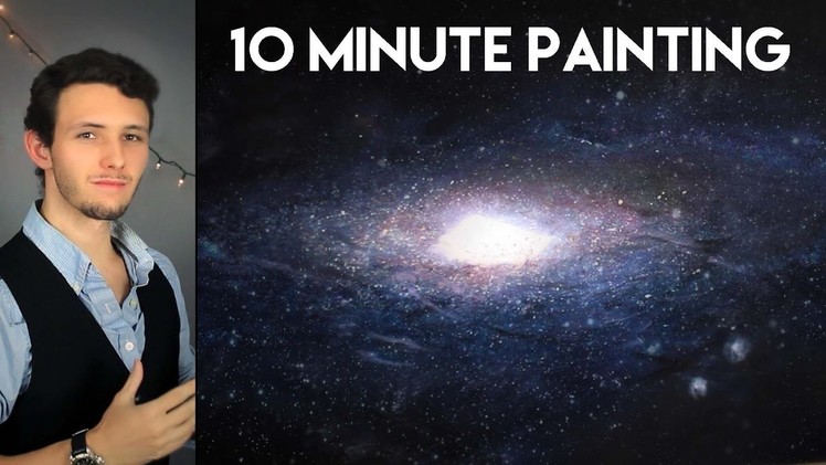 Painting a Galaxy with Acrylics in 10 Minutes!