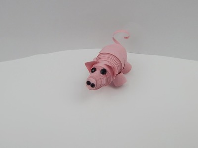 Quilling - 3D animal 3 - pig DIY paper animal pig