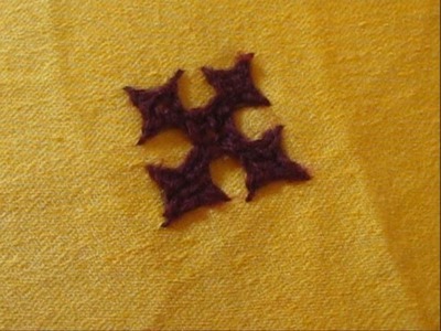 Simple embro stitches flower design
