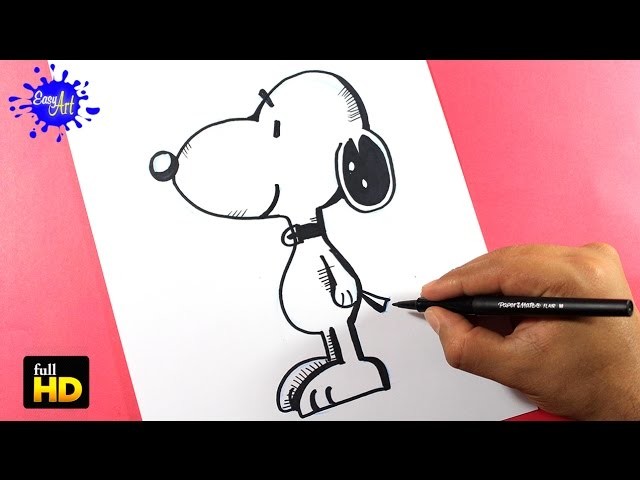 THE PEANUTS MOVIE.SNOOPY. Como dibujar a Snoopy paso a paso. how to ...