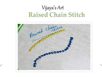 Vijaya's Art - Hand Embroidery Designs - Raised Chain Stitch