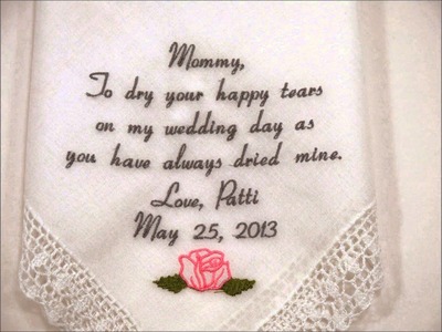 Wedding Handkerchiefs by Napa Embroidery