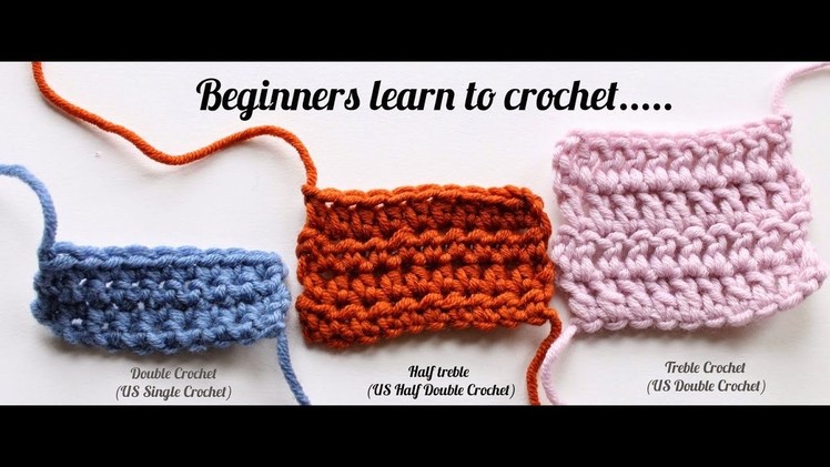 Beginner crochet - Single & Half double crochet - English