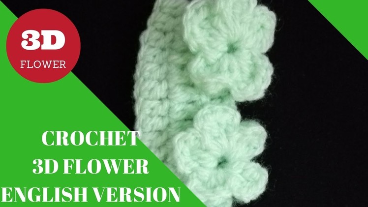 Crochet 3D flower Edging.Border (ENGLISH VERSION)