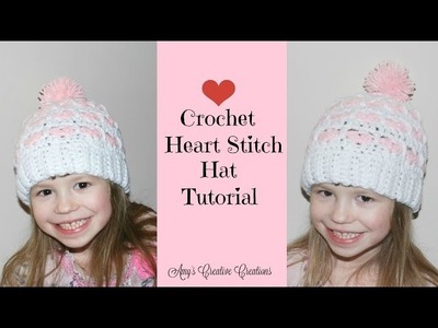 Crochet Heart Stitch Hat Tutorial Part 1
