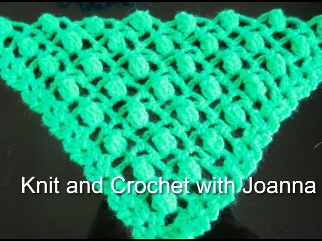 Crochet Pattern*EASY POPCORN STITCH FOR A SHAWL *