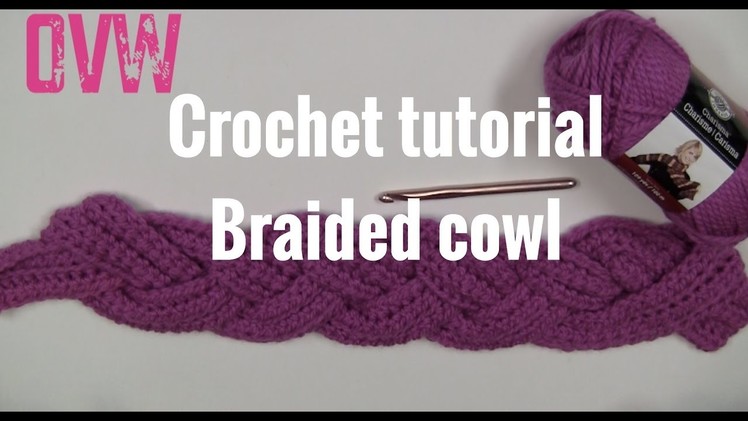 CROCHET TUTORIAL TIME 3 STRAND BRAIDED COWL WITH 1 STRAND