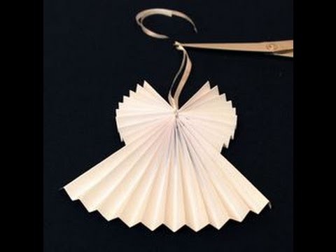 DIY ACCORDION 3D PAPER ANGEL Christmas decoration, USING 1 PAPER ONLY, EASY