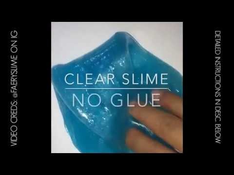 DIY Clear Slime Tutorial! ~ No Glue! ~ ASMR Noises