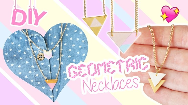 DIY Geometric Necklace Pendants│Polymer Clay Tutorial
