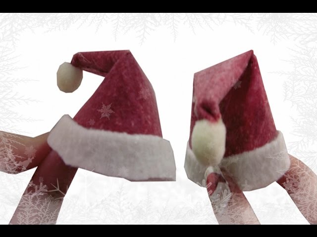 DIY Miniature ►Santa Claus hat ¡No sewing!◄ for Dollhouse TUTORIAL – Crafts