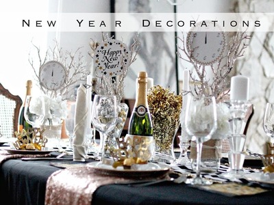DIY New Years Decorations - EASY BLACK & GOLD Theme!