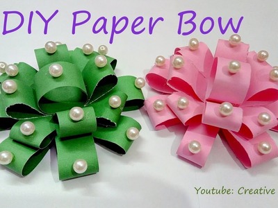 DIY Paper Bow: How to make paper bow in just few minutes at home I Creative Diaries