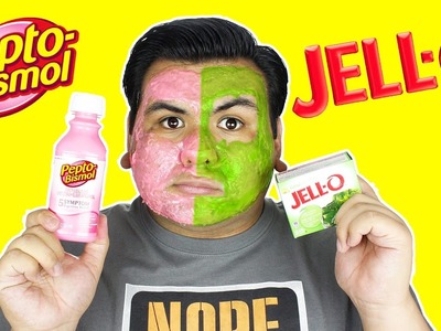 DIY | Pepto Bismol Jell-O Peel Off Mask!!! Farah Dhukai and Karina Garcia Hack Combined!!!