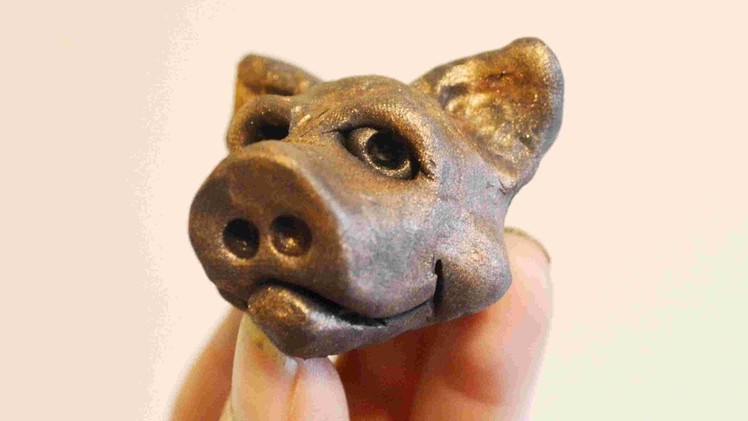 DIY Pig Face Sculpt In Polymer Clay - Mini Tutorial