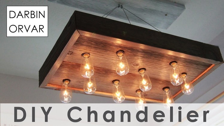 DIY String Light Chandelier for $40