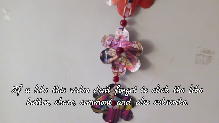 DIY wall decor idea. wealth out of waste. Recycled craft. English subtitles