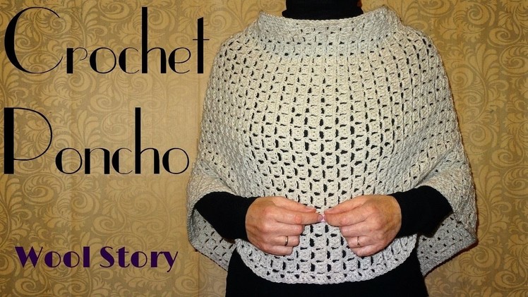 Easy DIY Crochet Poncho (Heklani Pončo)