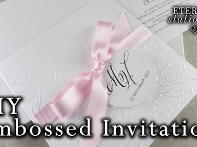 Easy embossed Wedding Invitation | DIY Wedding Invitations with the sizzix bigshot