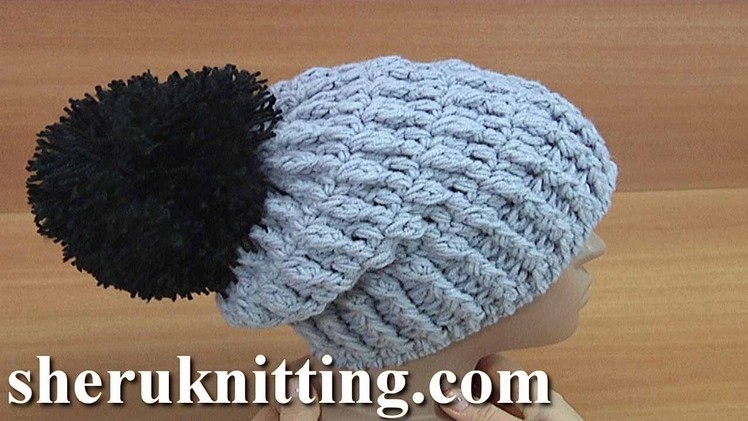 How to Crochet Beanie with Lapel Tutorial 167 Crochet Hats Pattern