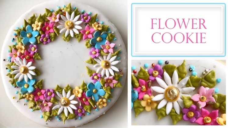 How to Decorate a Flower Cookie | Floral Plaque