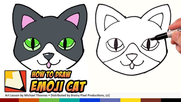 How to Draw a Cute Cat Emoji for Beginners Step by Step