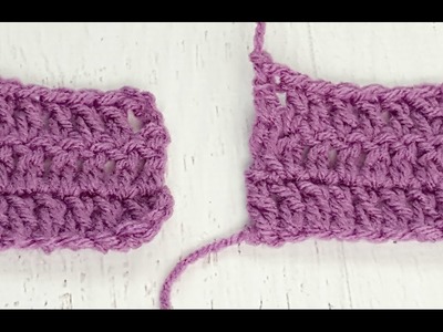 How to get rid of holes on double crochet row edges