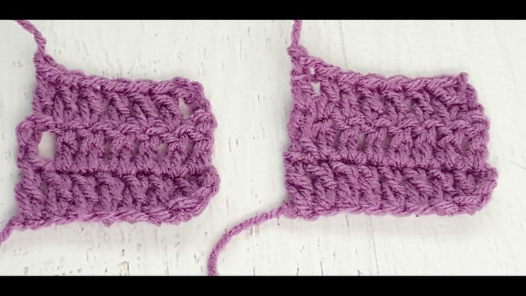 How to get rid of holes on double crochet row edges