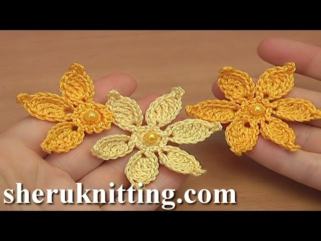 How to Make Crocheted Flower Tutorial 45 Irish Lace