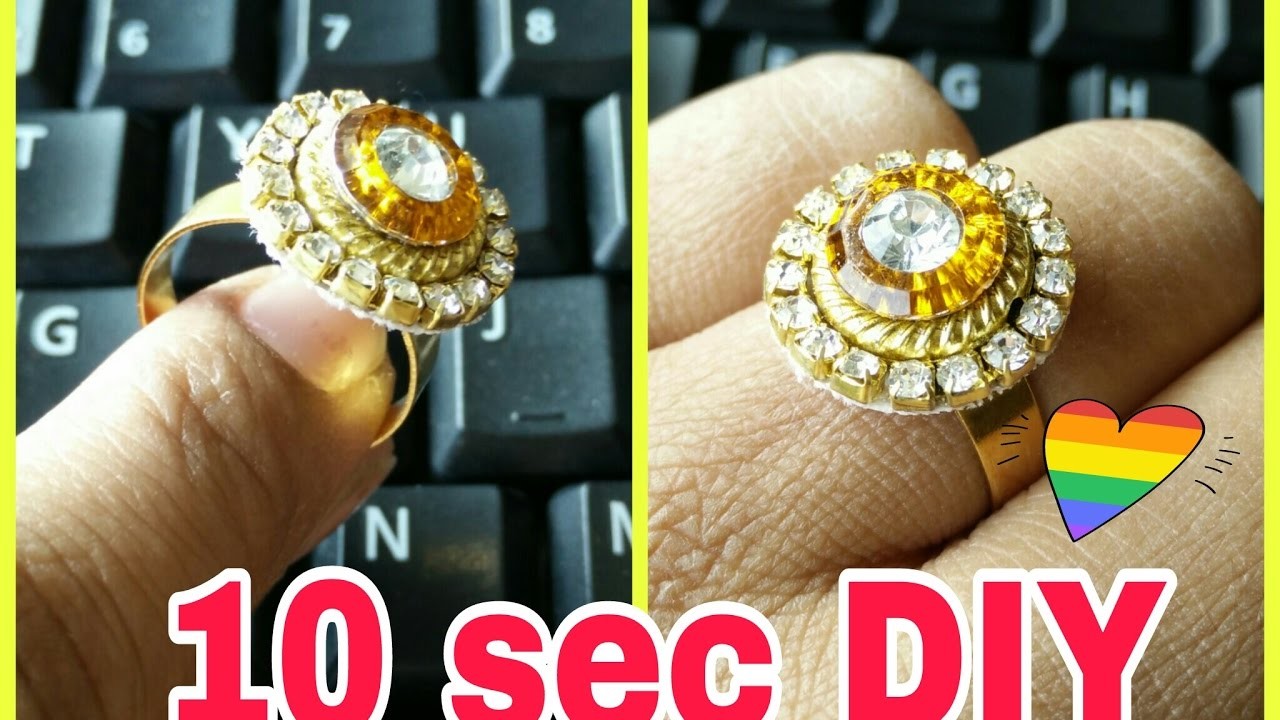 How to make Designer ring in 10 secs! Diy Instant Designer Ring|Party wear