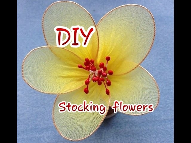 How To Make easy  n simple Stocking Flowers - DIY Crafts Tutorial