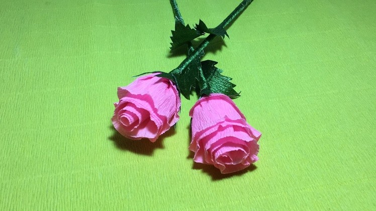 How to make rose crepe paper wedding flower easy diy. Origami Crepe Paper Rose Craft Tutorial
