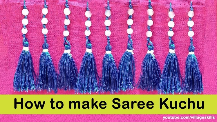 How to make saree kuchu,simple saree kuchu for beginners,saree tassel in easy method