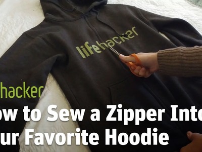 How to Sew a Zipper Into Your  Favorite Hoodie