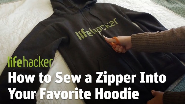 How to Sew a Zipper Into Your  Favorite Hoodie
