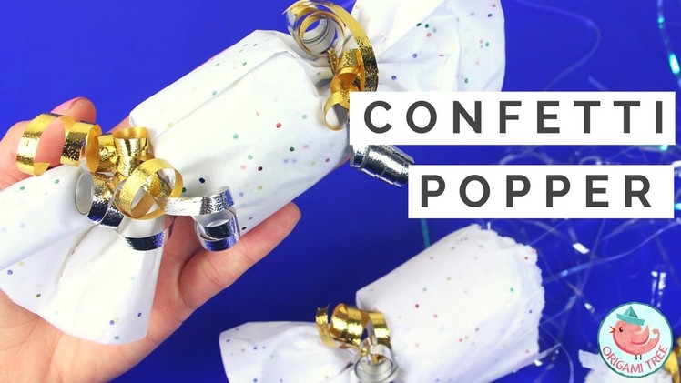 New Year's Craft Idea | DIY CONFETTI POPPER & LAUNCHER! Quick, Easy, Kid Friendly Paper Craft