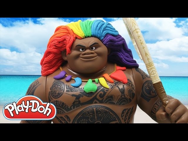 Play Doh Rainbow Hair Maui Disney Moana Play-Doh Craft N Toys