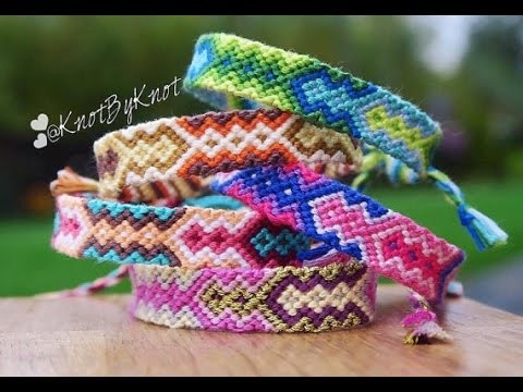 DIY How to make an Aztec style friendship bracelet Step by Step tutorial | boho | Creative Twins