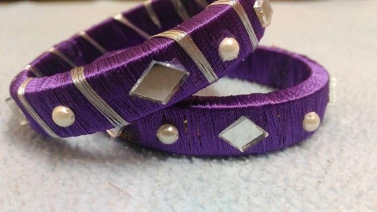 DIY: Silk thread bangles