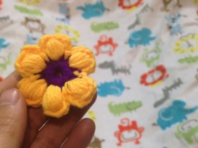 How to Crochet Flower - Hướng dẫn móc hoa 6 cánh