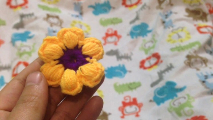 How to Crochet Flower - Hướng dẫn móc hoa 6 cánh